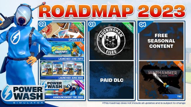 Here's the update road map for PowerWash Simulator in 2023