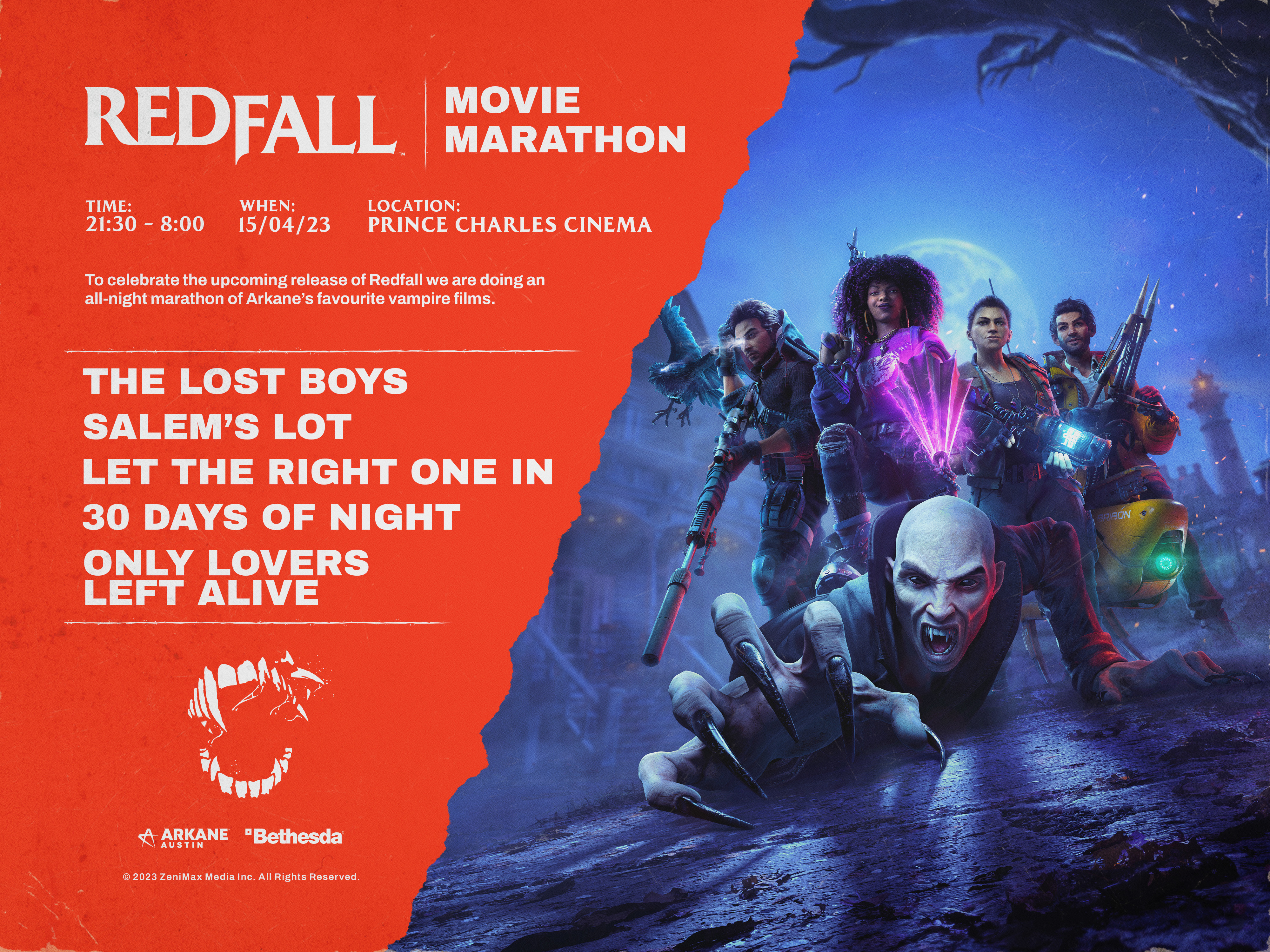 Get into the Redfall spirit with a vampire-themed movie night in London