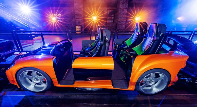 Universal reveals the cars of the new Fast & Furious drifting roller coaster in Hollywood
