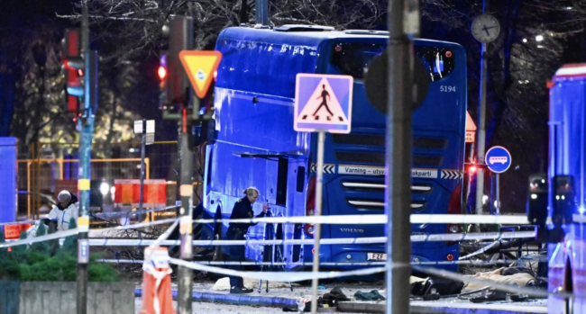 At least 3 dead after bus crashes into bus stop in central Stockholm