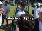 The moment Carlos Alcaraz met Tom Holland at Wimbledon today: "We should play"... golf?