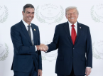 Here's the tense moment Trump and S&aacute;nchez shake hands after the US president criticized Spain