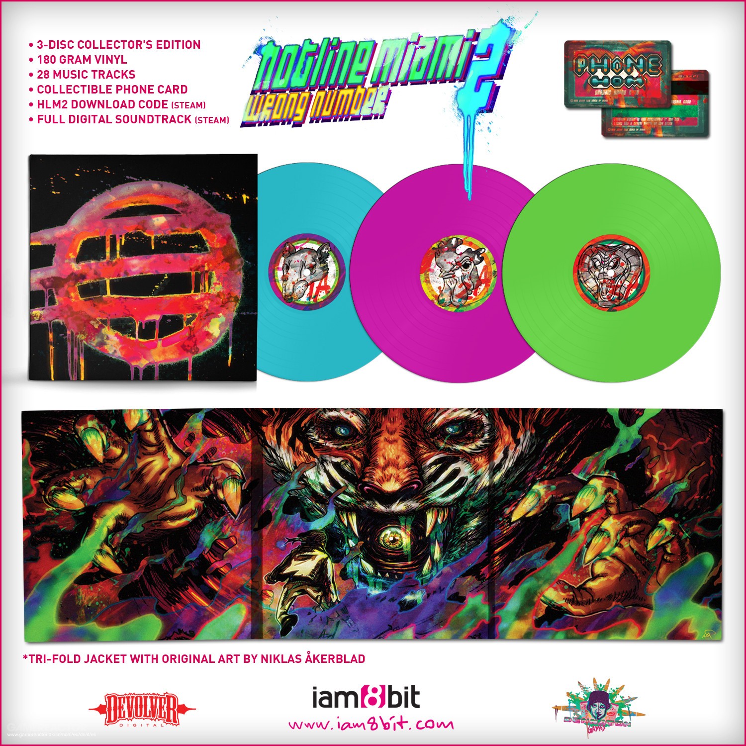 Hotline Miami 2 Collector's Edition comes with 3 vinyls Hotline Miami