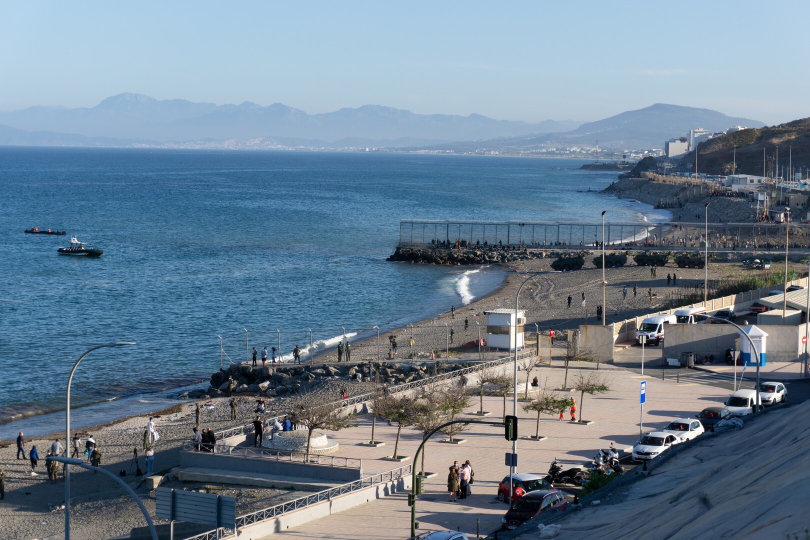 Humanitarian crisis in Ceuta as thousands of Moroccan migrants cross the Spanish border at the same time