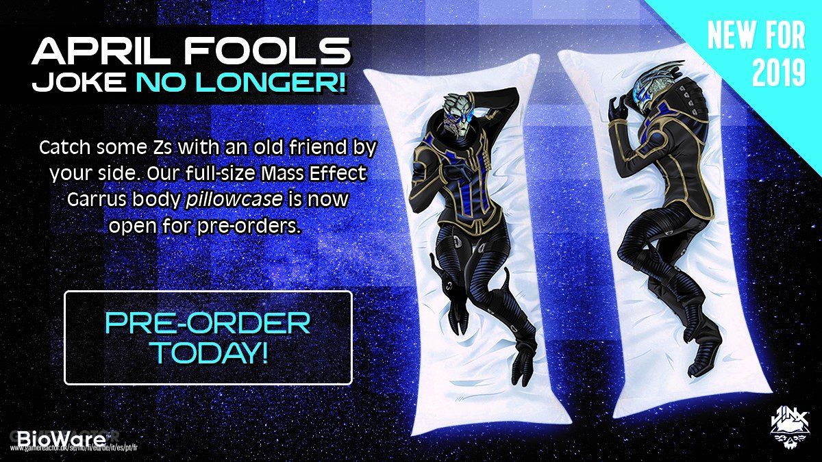 Bioware making the Garrus body pillow a reality Mass Effect 2 Gamereactor