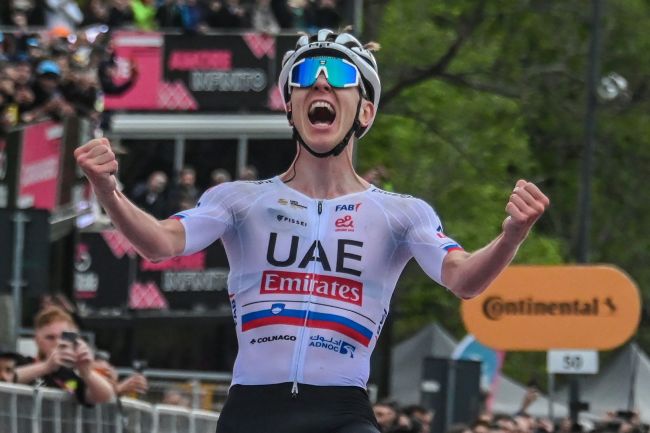 Tadej Pogacar was harassed by fans, and some put stickers in his back