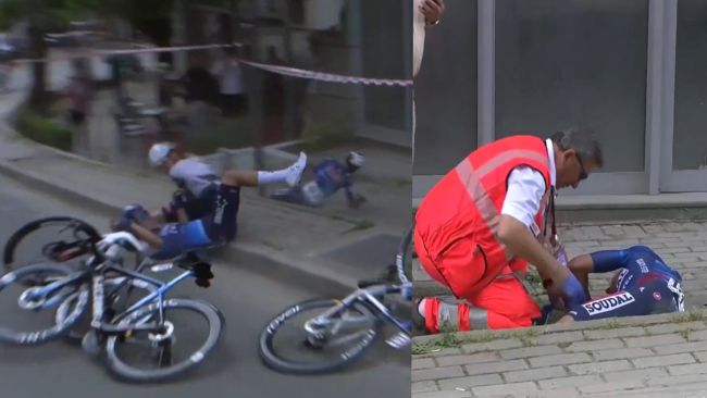 Mikel Landa suffers serious crash in Giro d'Italia first stage