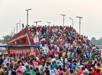 Six people killed in a stampede at a temple in India