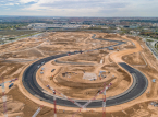 Madrid Formula 1 circuit completes paving of the Monumental turn with 24% banking