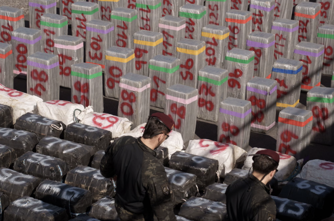 Nearly 10 tonnes of cocaine found buried in salt on ship off Canary Islands