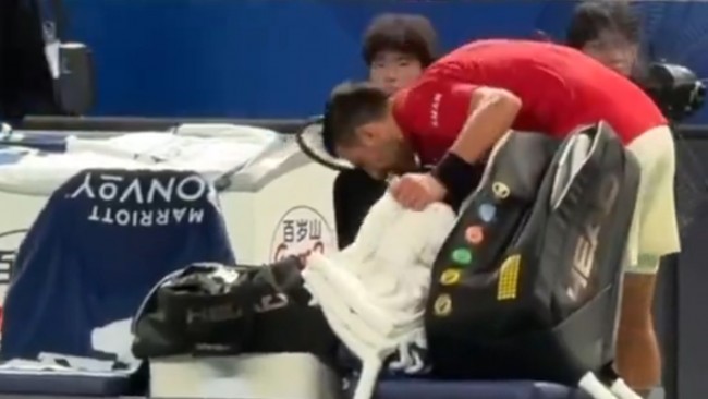 Novak Djokovic vomits during match under brutal conditions in Shanghai