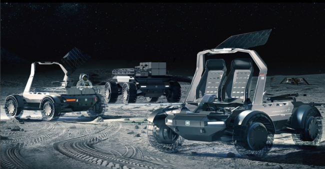 General Motors and Lockheed Martin show off a render of their new moon buggies