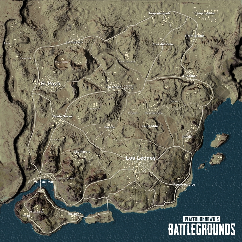 Pictures of PUBG s desert map is called Miramar full map 