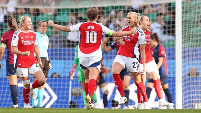 Arsenal beats Barcelona to win Women's Champions League for the second time