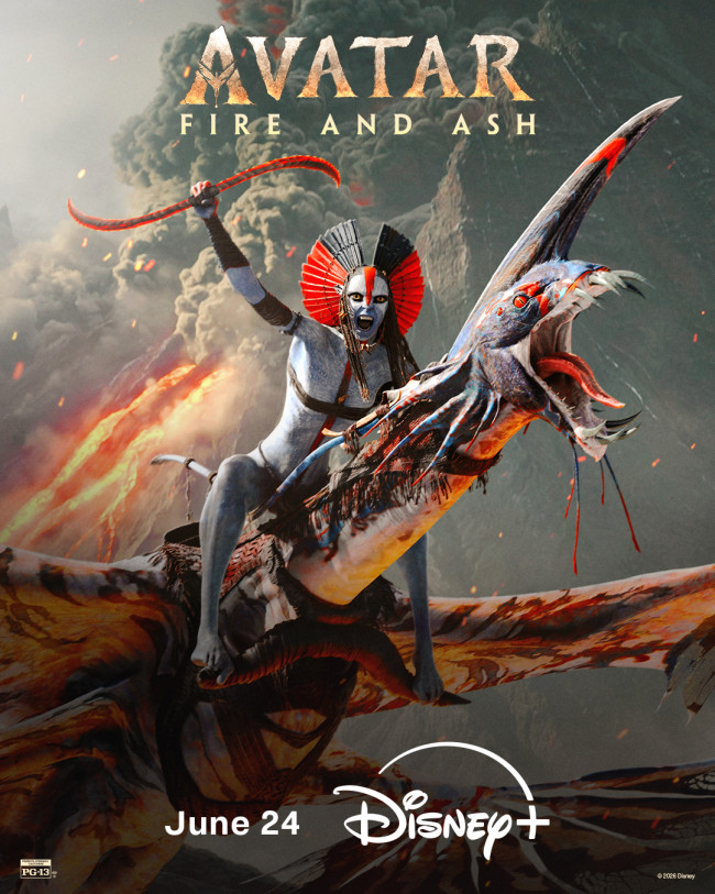 Avatar: Fire and Ash is coming to Disney+ in June