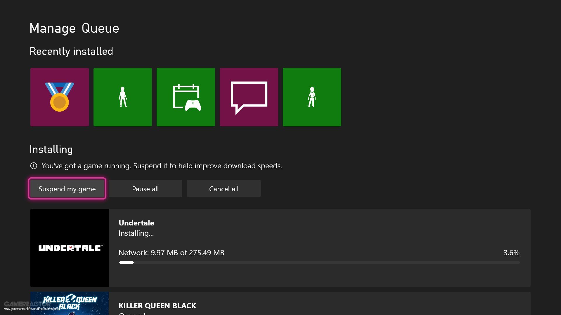 Xbox gets new suspending games feature to increase download speeds