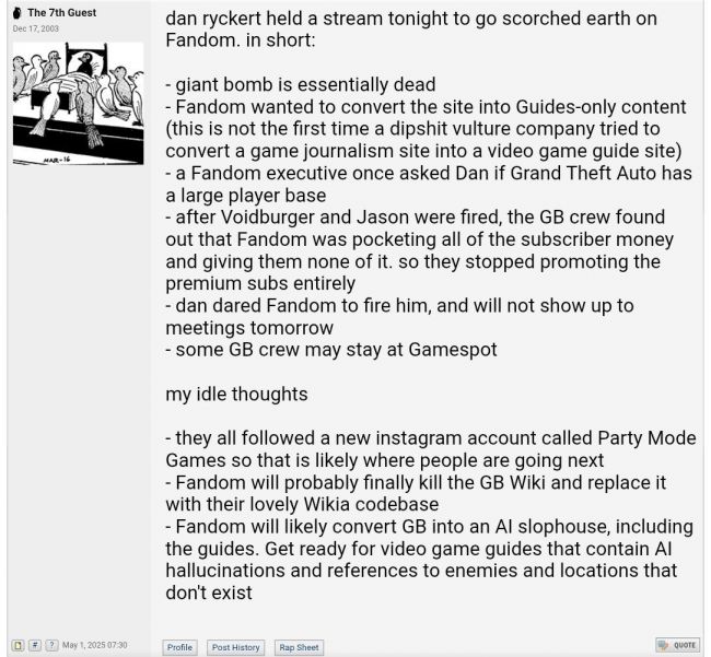 Giant Bomb Rocked By Layoffs Future Of The Cult Favourite Site