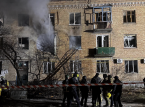 Massive Russian overnight attack on Ukraine kills three, leaves hundreds of thousands without power