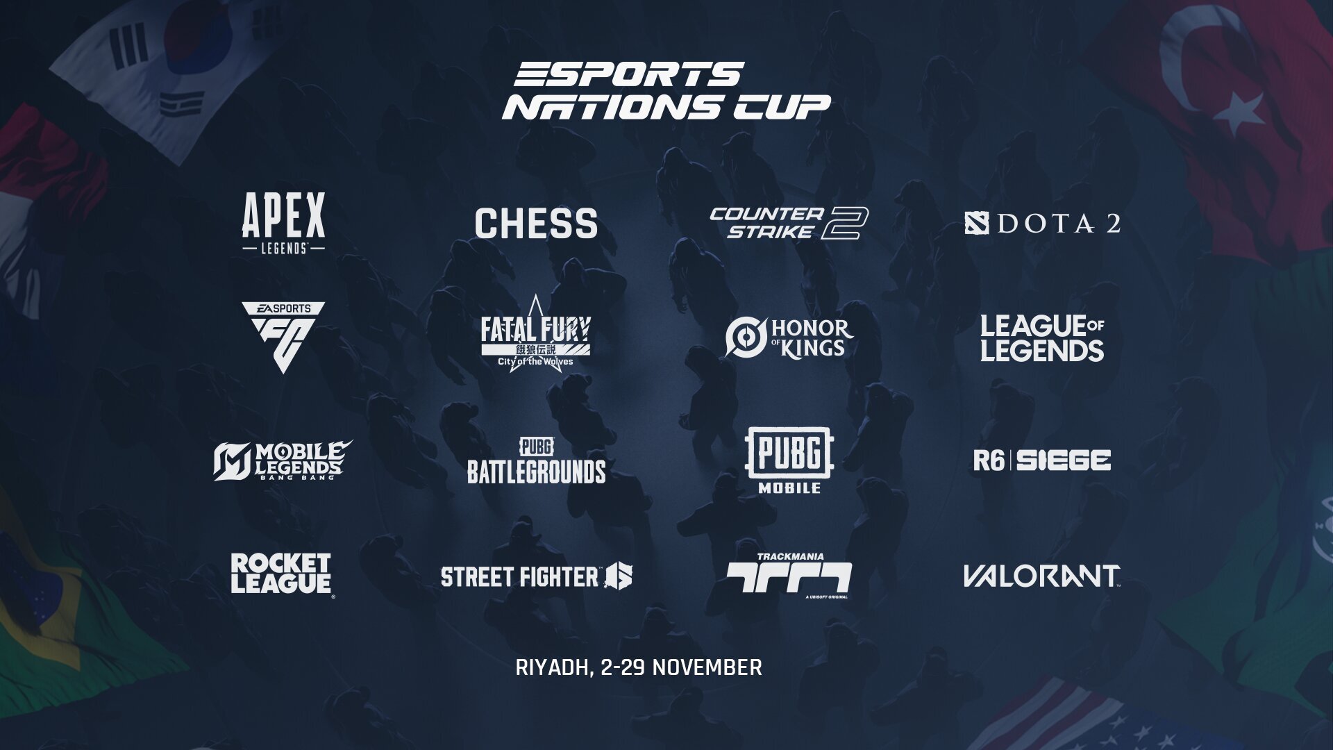 The full Esports Nations Cup 16-game line-up has been confirmed ...