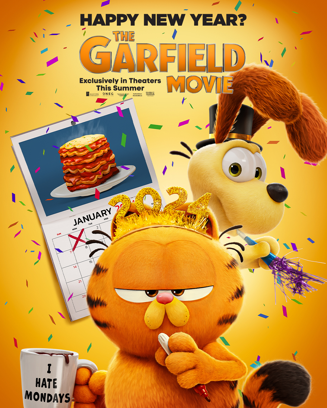 The Garfield Movie Rings In The New Year With Fresh Poster