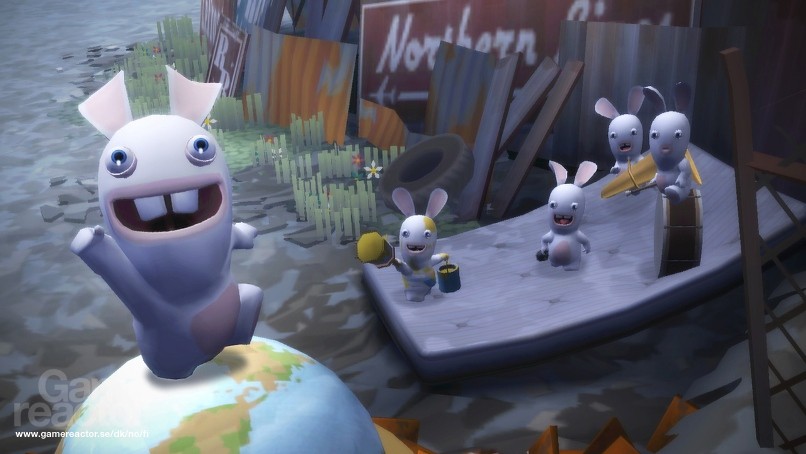 The Rabbids poses for screens - Rabbids Go Home - Gamereactor