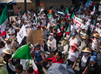 Thousands protest in Mexico during World Cup opening: Teachers and families of missing persons in drug wars