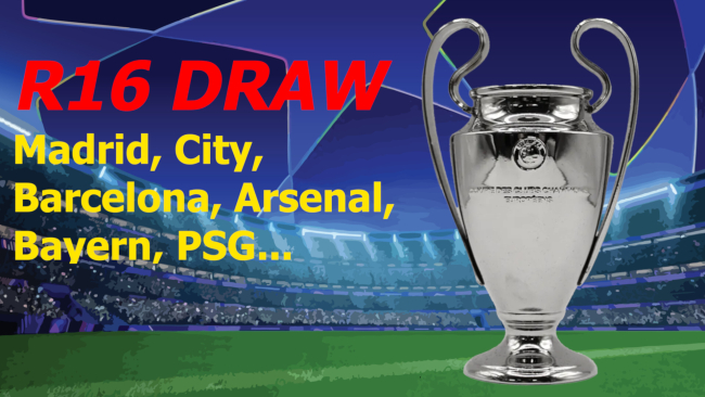 UEFA Champions League draw: rivals for round of 16 announced