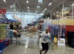 Shoppers escape unharmed after store roof collapses during storm