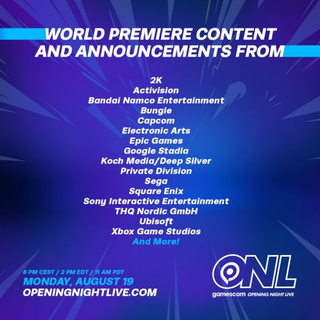 More than 15 game publishers to premier content at Gamescom