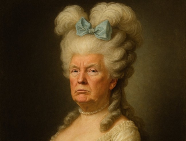 New AI post of Trump... This time, by California's governor depicting him as Marie Antoinette