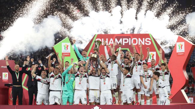 Bologna wins Coppa Italia over Milan, first major trophy since 1974