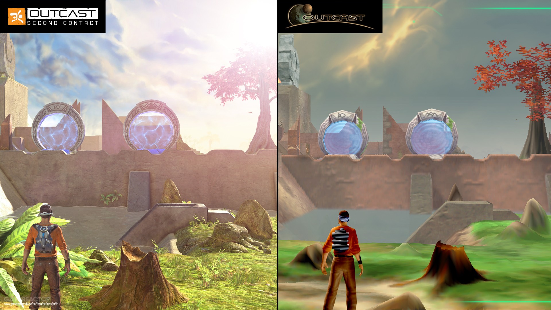Outcast a new beginning pc. Игра Outcast second contact. Outcast 1999. Outcast Remastered. Outcast second contact 1999.