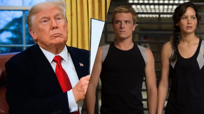 Donald Trump announces 'Patriot Games' with one man and one woman, and people compare it to the Hunger Games