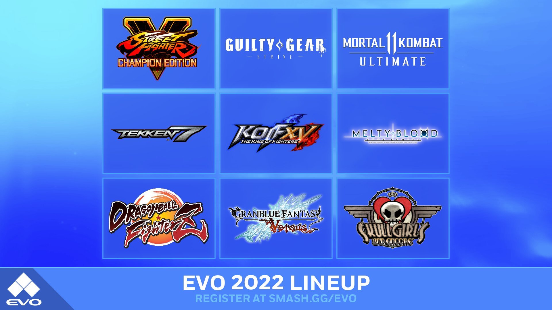 Evo 22 S Nine Game Line Up Has Been Unveiled Gamereactor