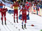 Klaebo wins fifth gold medal at the Winter Olympic Games in men's team sprint cross country skiing