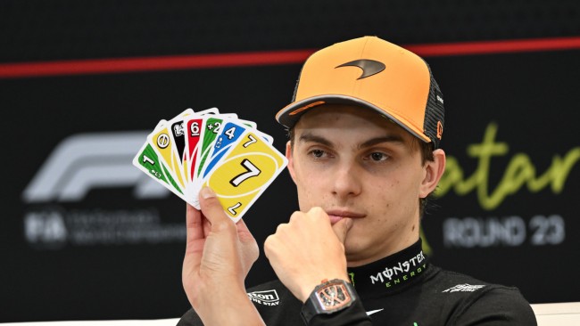 Oscar Piastri, George Russell, and Alex Albon held a "UNO" championship "with questionable rules"