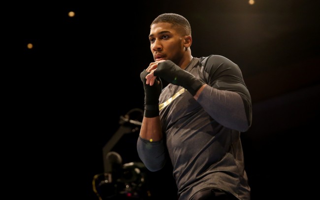 Anthony Joshua back in training after the car crash