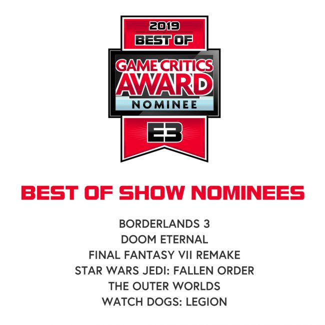 Here are the Game Critics Awards' Best of E3 nominees