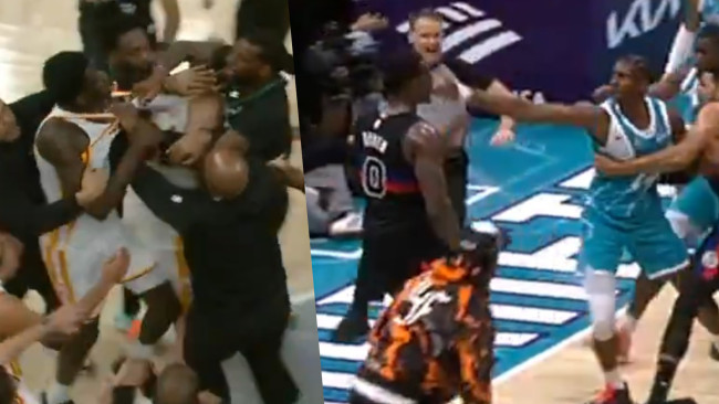 Two big NBA brawls in one day: The one between Hornets and Pistons ended in a fist fight