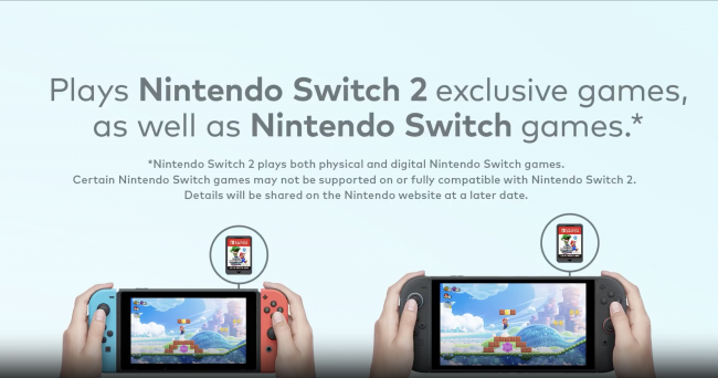 Nintendo Switch 2 will be backwards compatible with Switch, but some games may not work