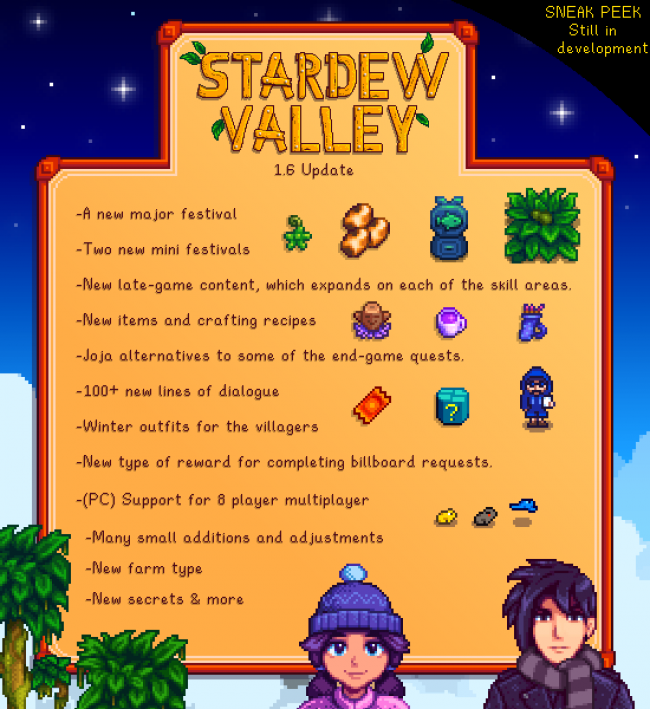 Stardew Valley turns eight and celebrates with new update