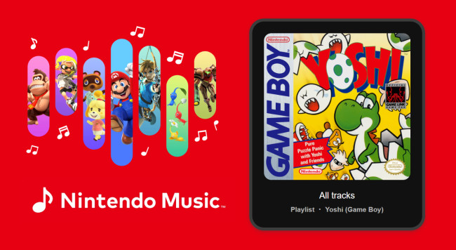A double dose of Yoshi soundtracks have been added to Nintendo Music