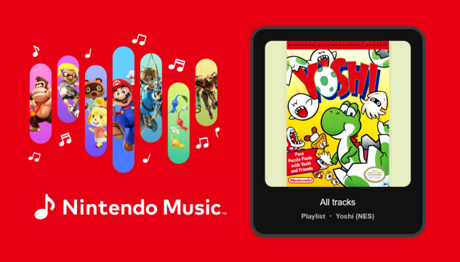 A double dose of Yoshi soundtracks have been added to Nintendo Music