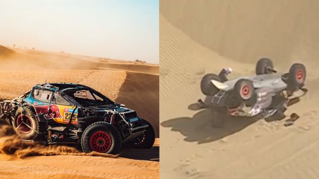 Defending Dakar champion Carlos Sainz Sr. forced to retire due to accident