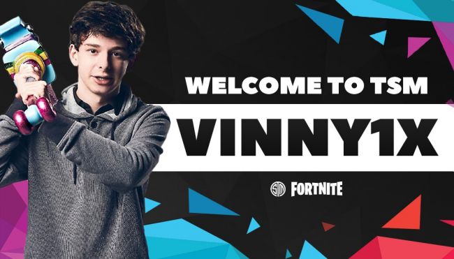Vinny1x Signs For Tsm S Fortnite Team - photo team solomid