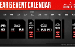The complete calendar for Apex Legends Global Series Year 6 has been revealed