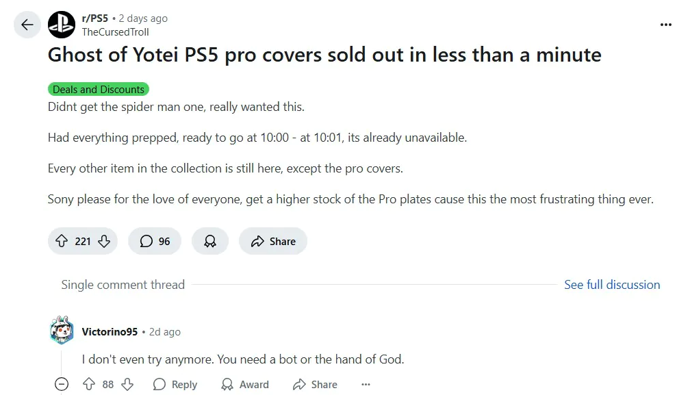 Scalpers strike again: PS5 Pro Ghost of Yotei covers gone in seconds –
