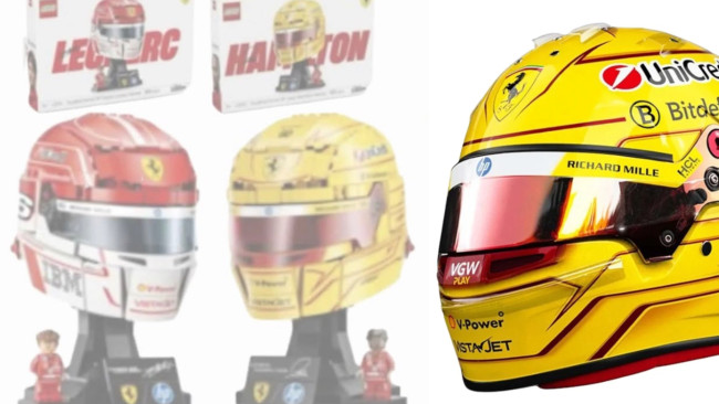 New LEGO Formula 1 and Ferrari sets leaked: Charles Leclerc and Lewis Hamilton's helmets