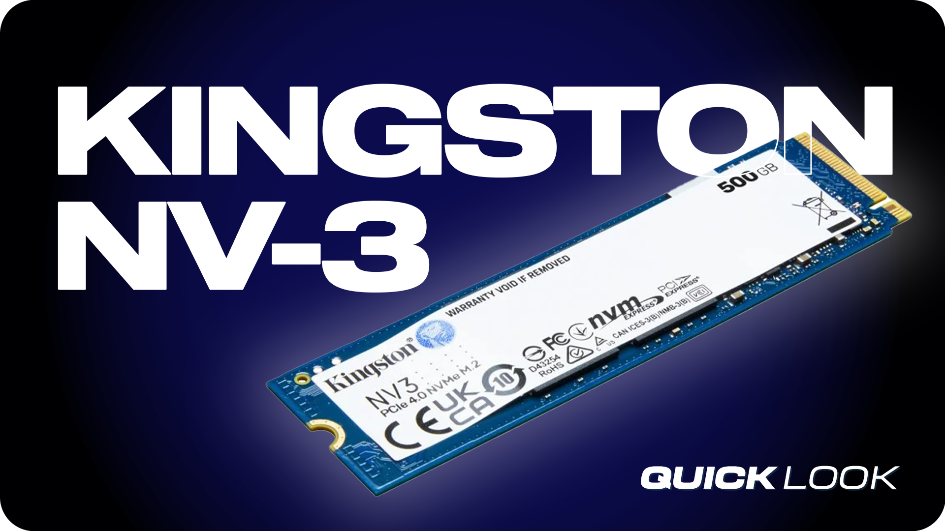 Kingston Technology's NV3 is looking to be the solution to your high