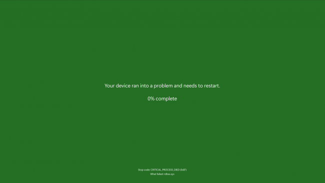 Microsoft looking to change the Windows blue screen of death